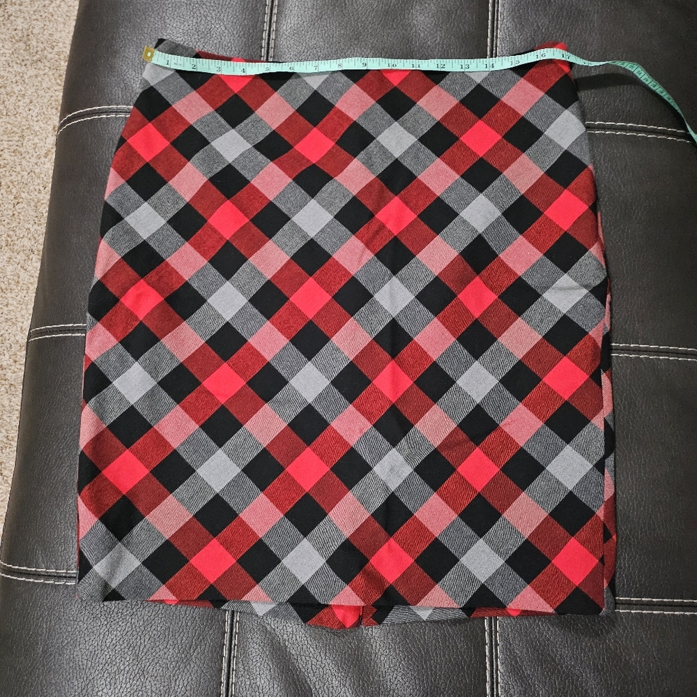 The Limited Red Black Gray Pencil Skirt with Side Zip Size 12